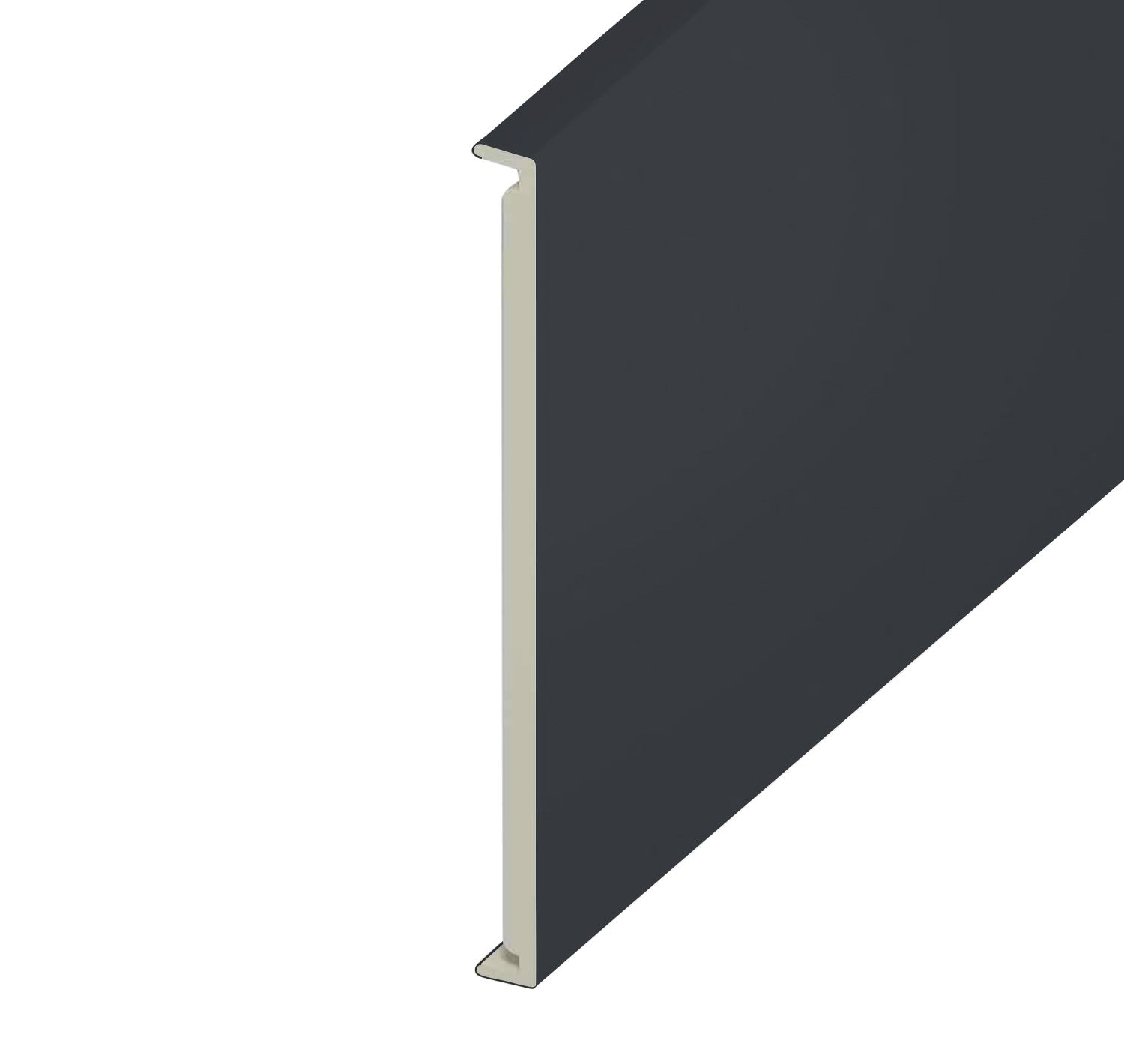 16mm Plain Anth Grey Double Fascia Board 350mm x 5m