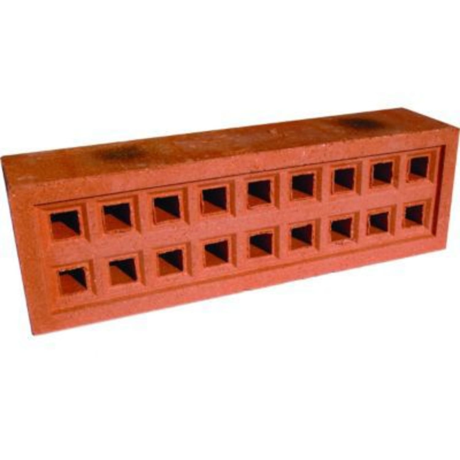 215mm x 140mm Square Hole Clay Air Brick Buff (9" x 6")