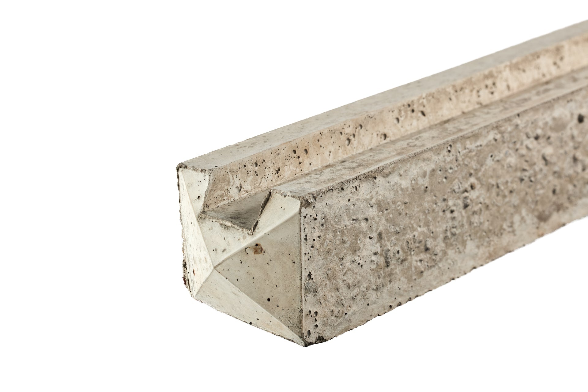 10ft Slotted Concrete Corner Fence Post 125mm x 125mm x 3050mm