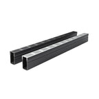 1m Aco Threshold Drain With Black Aluminium Grating / Plastic Casing 60mm x 100mm
