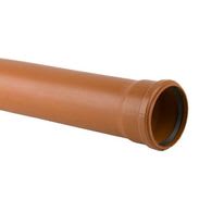 110mm Underground Drainage Pipe Plain Ended 3m