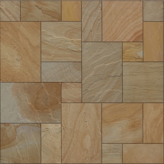 Light Grey Indian Sandstone Paving Slab 600mm x 600mm