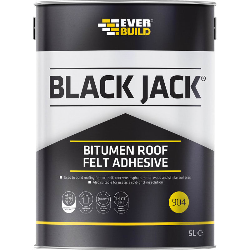 Everbuild Black Jack Roofing Felt Adhesive 5L