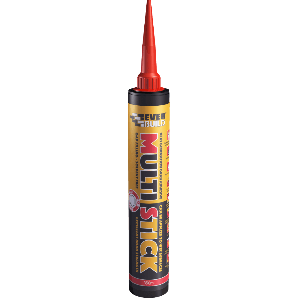 Everbuild Multi Stick Grab Adhesive Solvent Free White 350ml