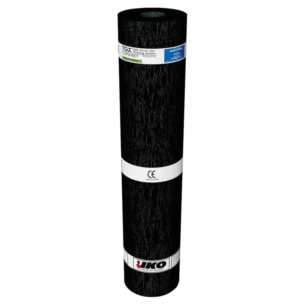 Black IKO TGX Torch-On SBS Capsheet (8m2/Roll)
