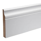 14.5mm x 119mm MDF White Primed Chamfered Skirting Board 4200mm