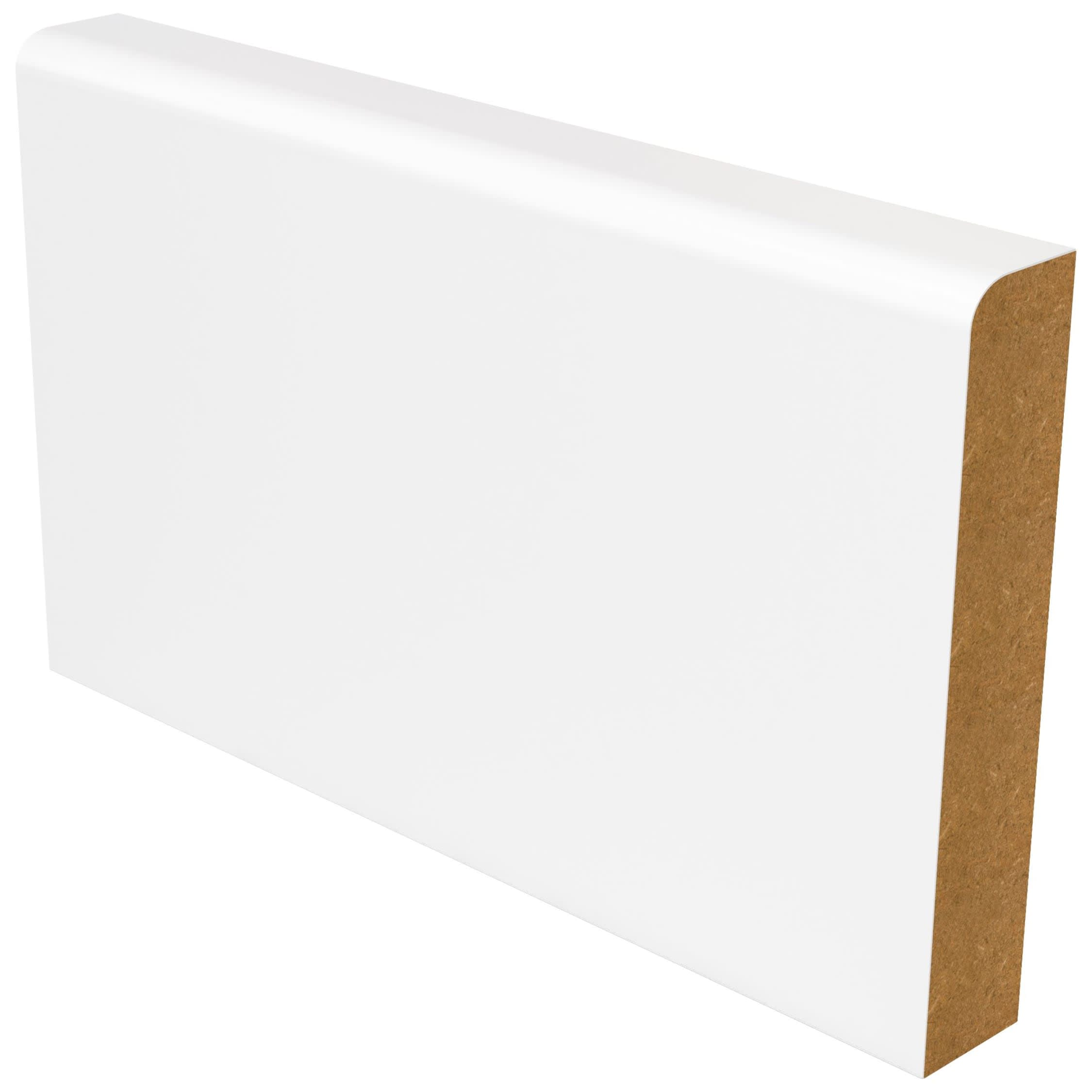 14.5mm x 119mm MDF White Primed Chamfered Skirting Board 4200mm