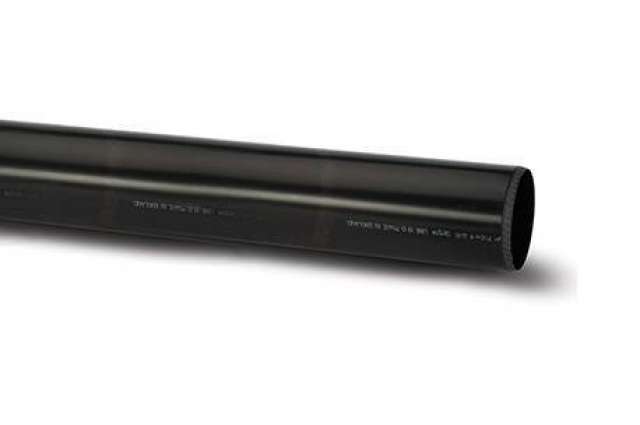 110mm Soil Pipe Single Socket Black 3m