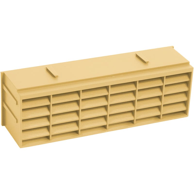 Plastic Air Brick Black 76mm x 229mm (9" x 3")