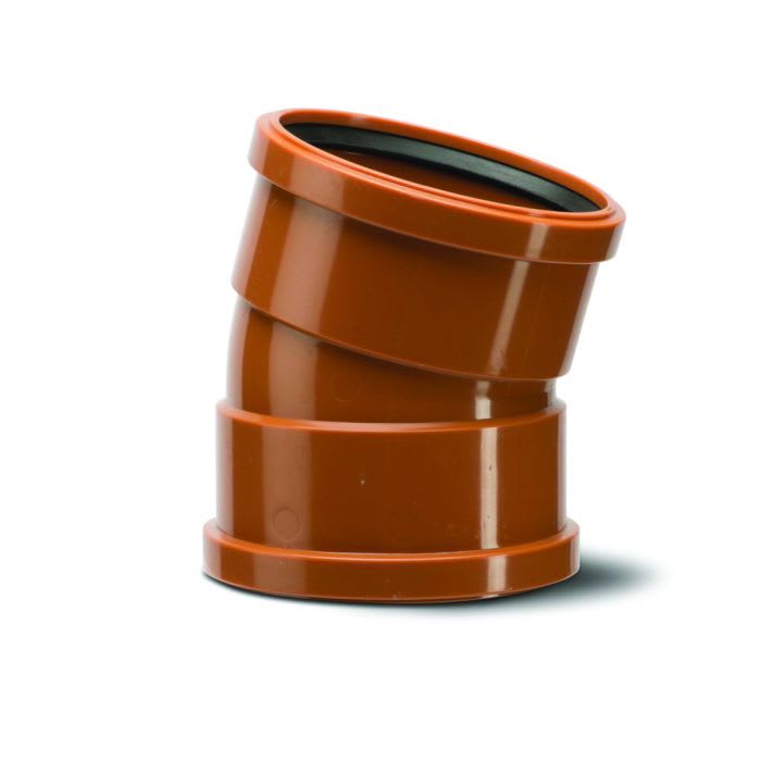 110mm Drainage Bend Double Socket 15 Degree