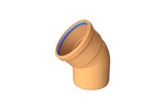 110mm Drainage Bend Double Socket 15 Degree