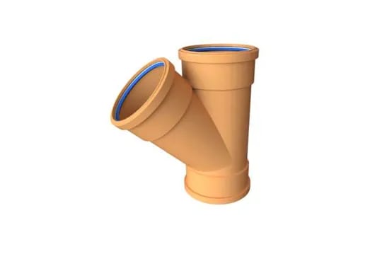 110mm Drainage Equal Junction Double Socket 45 Degree
