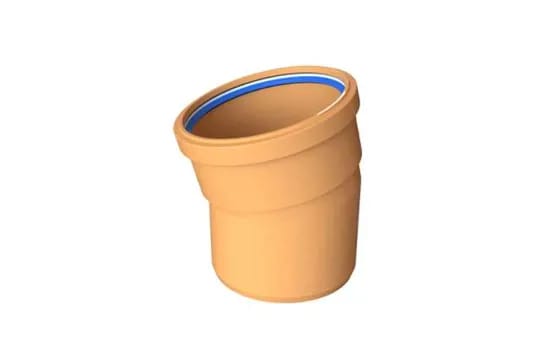 110mm Drainage Bend Double Socket 15 Degree