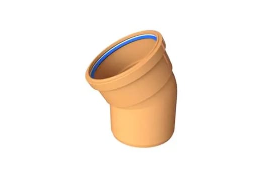 110mm Drainage Bend Double Socket 15 Degree