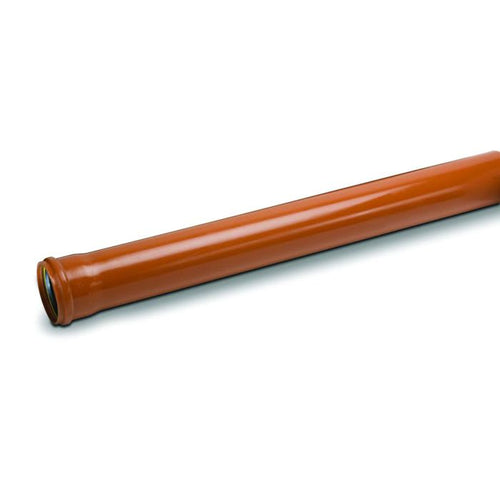 110mm Underground Drainage Pipe Plain Ended 3m