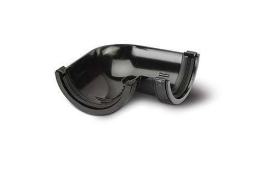 112mm Half Round Gutter Angle 90 Degree Black