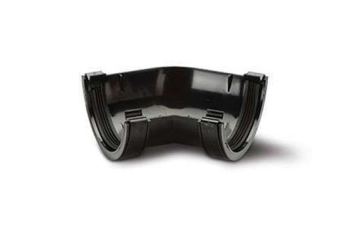 112mm Half Round Angle 135 Degree Black