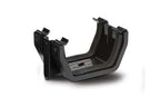 112mm Half Round Gutter Union Bracket Black