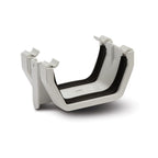 112mm Half Round Gutter Union Bracket Black