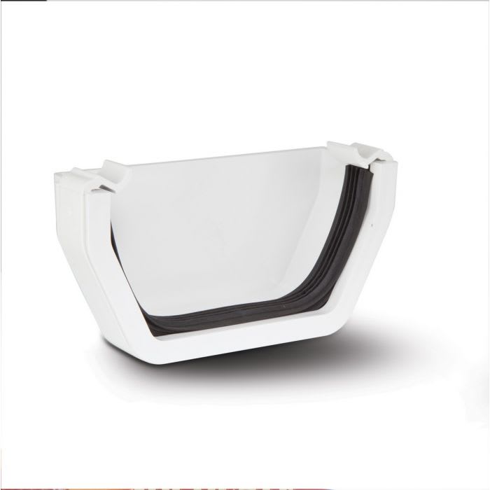 114mm Square External Stop End White
