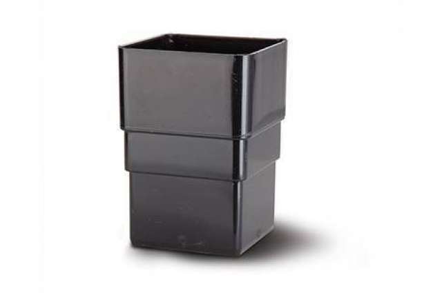 65mm Square Downpipe Connector Black