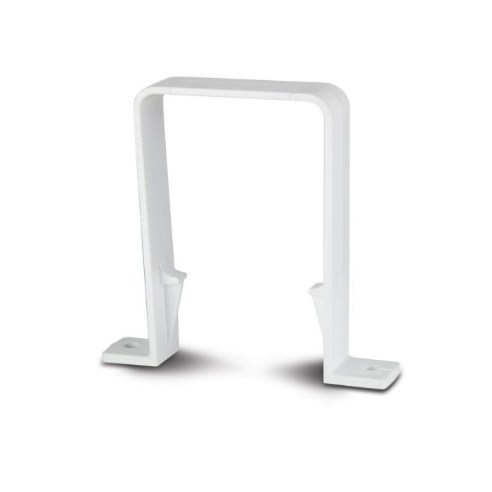 65mm Square Downpipe Bracket White