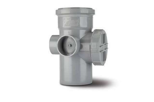 110mm Soil Access Pipe Single Socket Black