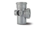 110mm Soil Access Pipe Single Socket Black