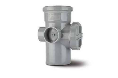 110mm Soil Access Pipe Single Socket Black