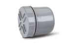 110mm Soil Screwed Access Cap Spigot Tail Black