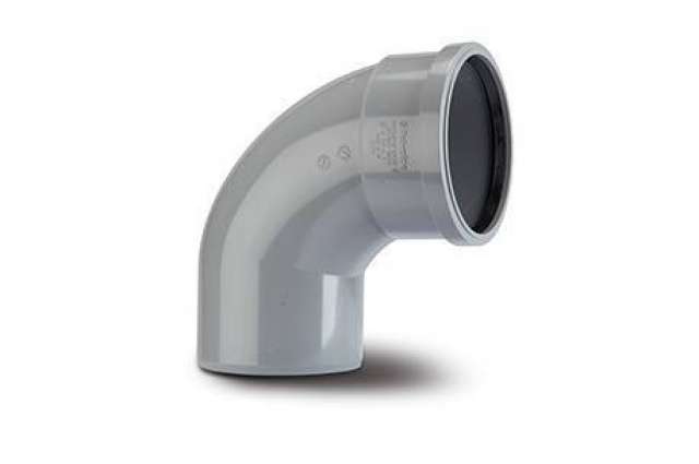 110mm Soil Bend Double Socket 92.5 Degree Black
