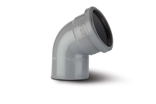 110mm Soil Bend Double Socket 92.5 Degree Black