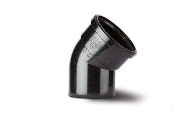 110mm Soil Bend Double Socket 92.5 Degree Black