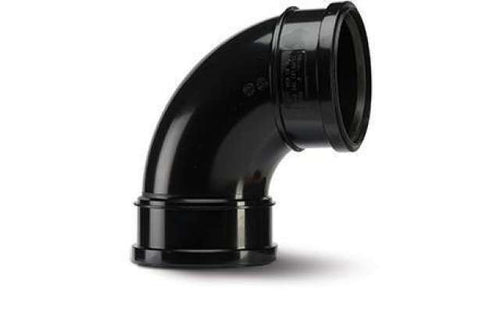 110mm Soil Bend Double Socket 92.5 Degree Black
