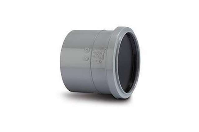 110mm Double Socket Slip Coupler Black