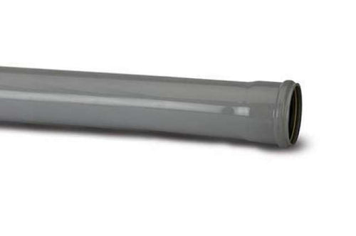 110mm Soil Pipe Single Socket Black 3m