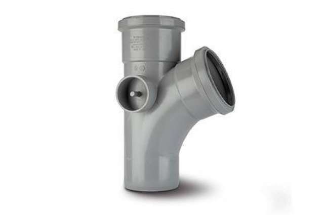 110mm Soil Equal Branch Double Socket 112.5 Degree Black