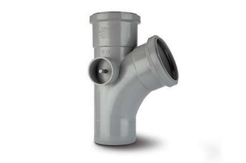 110mm Soil Equal Branch Double Socket 112.5 Degree Black