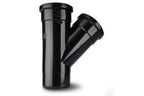 110mm Soil Equal Branch Double Socket 112.5 Degree Black