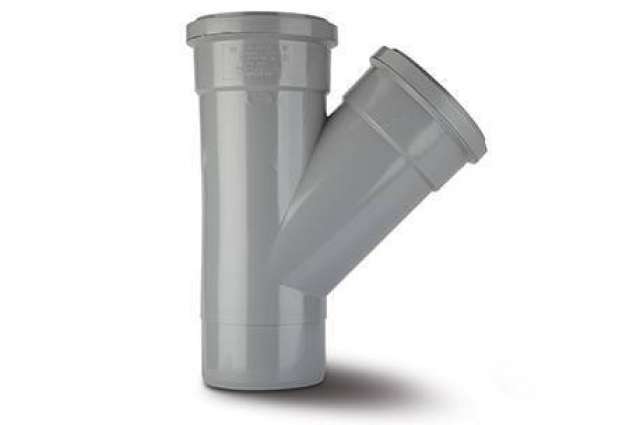 110mm Soil Equal Branch Double Socket 112.5 Degree Black