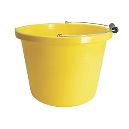 Black Plastic 3 Gallon Bucket
