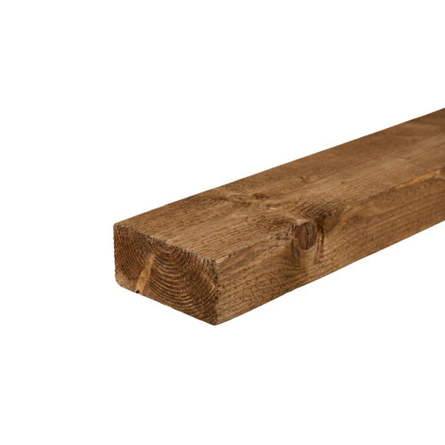 100mm x 200mm Brown Treated Garden Railway Sleeper 2.4m