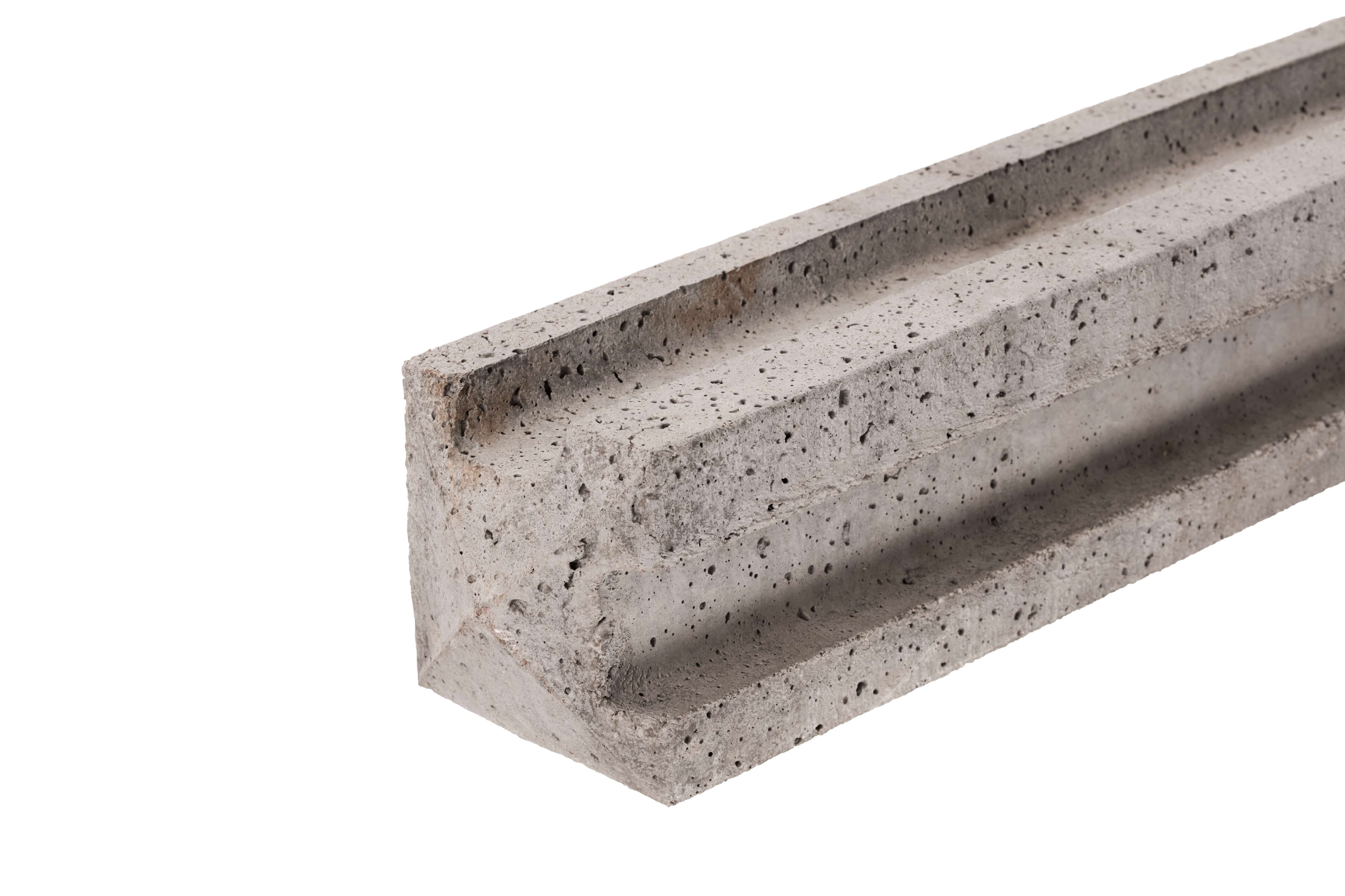 10ft Slotted Concrete Corner Fence Post 125mm x 125mm x 3050mm