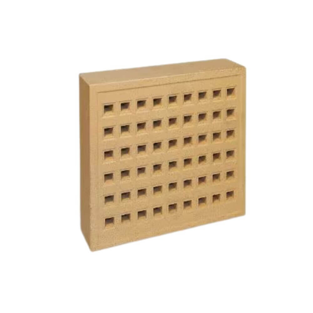 215mm x 140mm Square Hole Clay Air Brick Buff (9" x 6")