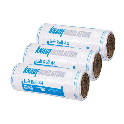 100mm Knauf Loft Roll 44 Insulation Combi-Cut - Pallet of 24 Rolls (333.24m2/Pallet)