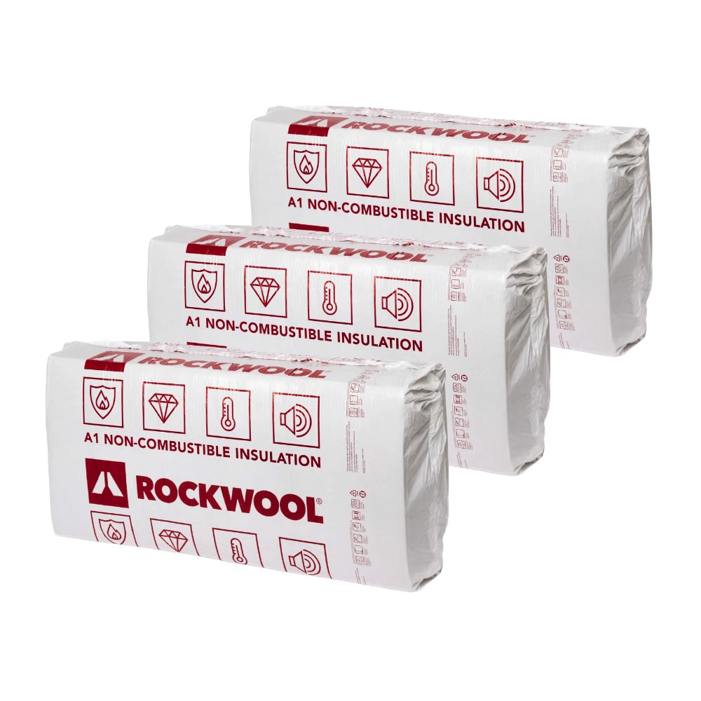 100mm Rockwool RWA45 Acoustic Sound Insulation Slab - Pallet of 20 Packs (57.6m2/Pallet)